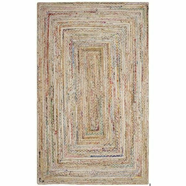 Safavieh Cape Cod Hand Woven Round Area Rug, Beige and Multi Color - 3 x 3 ft. CAP202B-3R
